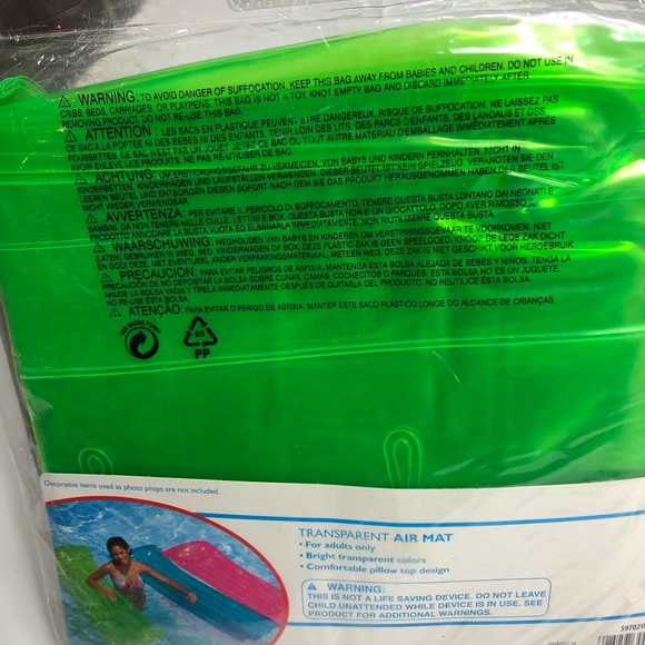 Pool Inflatable Air Mat Swim GREEN MAT Raft Water - Picture 4 of 13